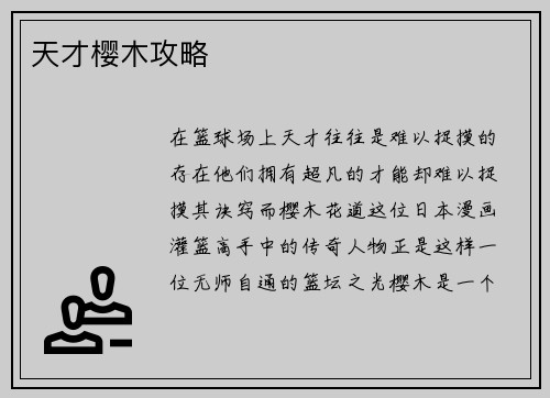 天才樱木攻略